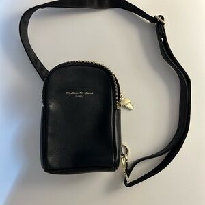 Black Leather Crossbody Bag